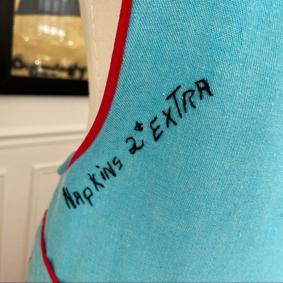 Vintage Homemade Hand Embroidered Apron and Hat - Picture 6 of 11